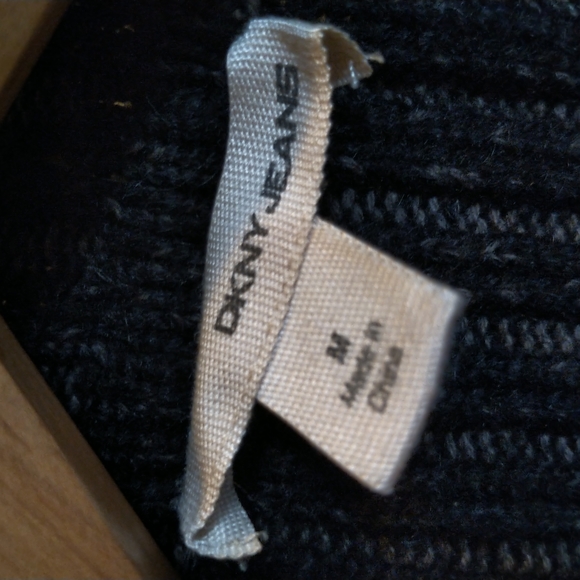 DKNY wrap sweater, grey + black - Picture 2 of 4